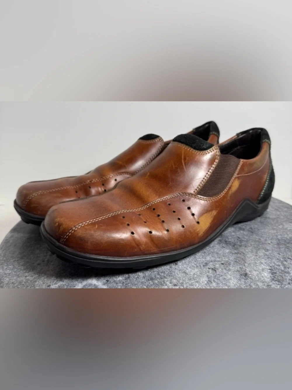 Cole Haan Country Trucker Leather Brown Clogs Shoes 9 9.5
